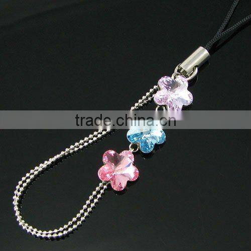 fashion ball chain mobile charm, cell phone accessories, high class crystal mobile accessories