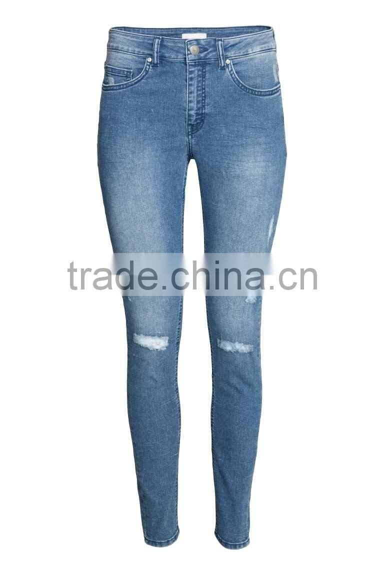 2016 summer women denim pants,women corpped jean,Superstretch trousers