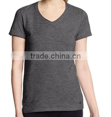 plain no design 100% microfiber polyester t- shirts for women
