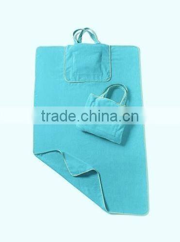 Custom cotton tote beach towel bag and velour printing towels