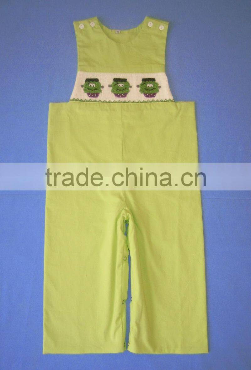 Halloween smocked boy longall for infant toddler 2014