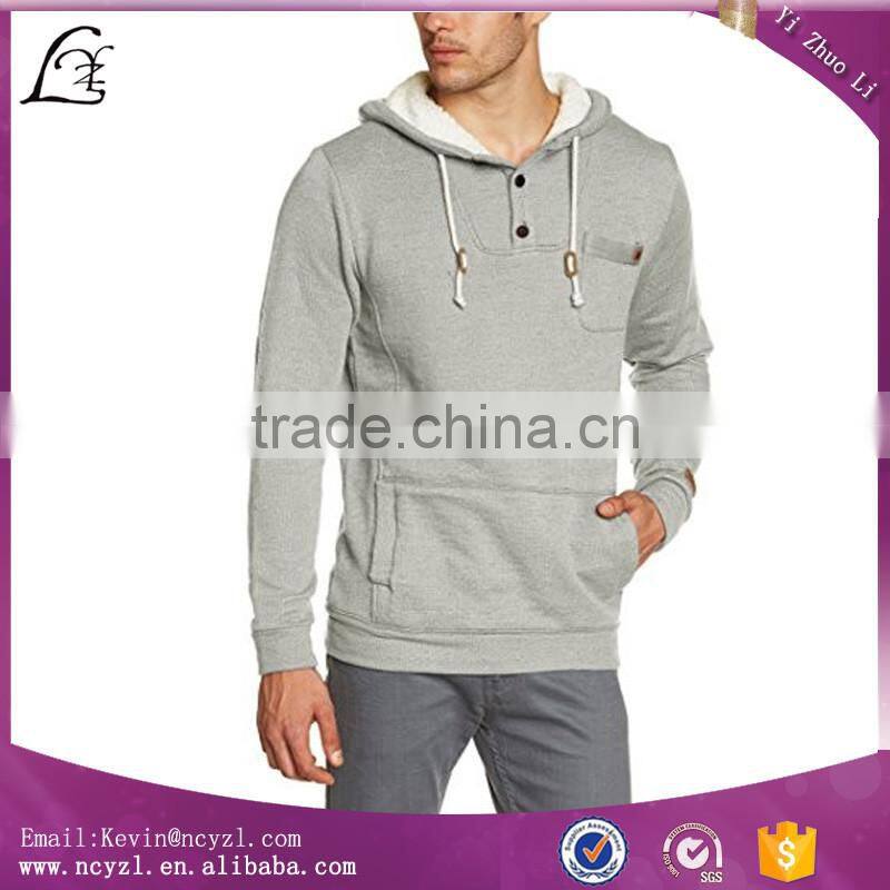 2017 New product fashion men custom longsleeve hoodies