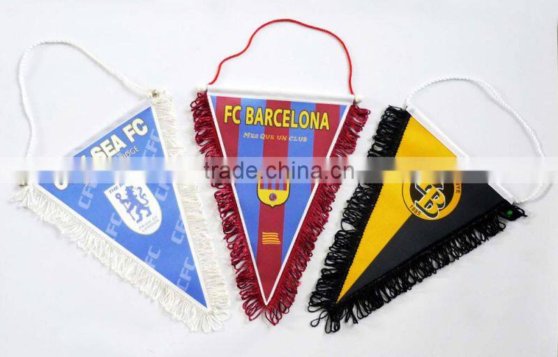 printed hanging satin pennant