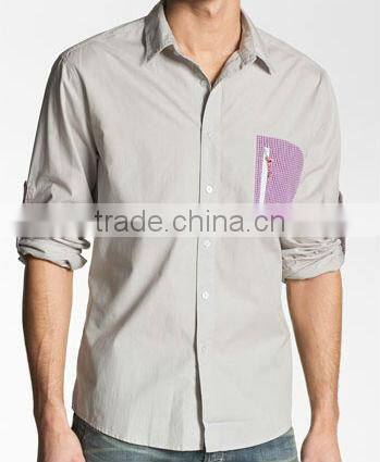 2013 mens spring&autumn long sleeve greyish shirt