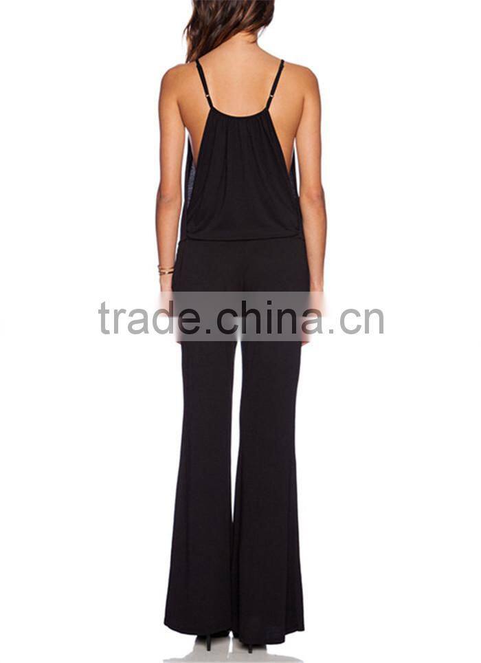latest ladies casual black jumpsuits and one piece