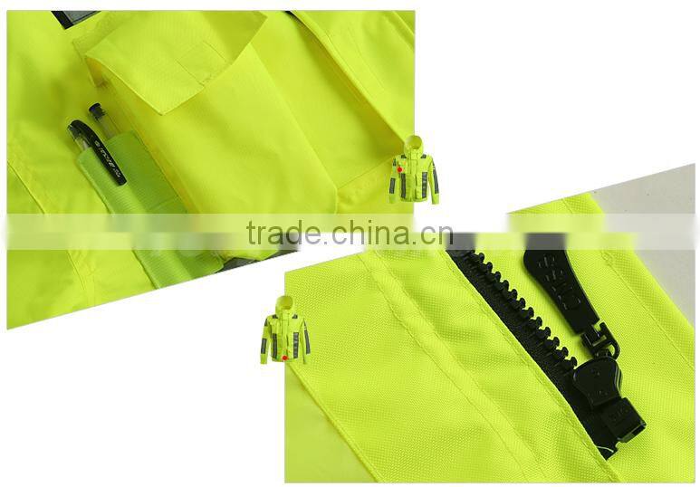 high viz reflectiveoutdoor traffic raincoat