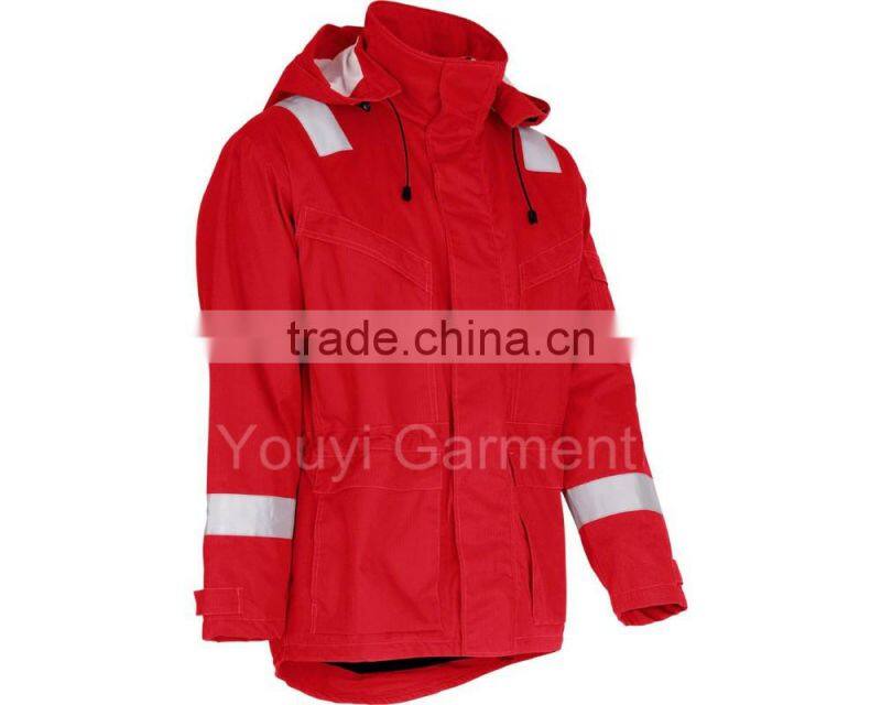 3M REFLECTIVE TAPE SAFETY RAIN JACKET WITH DETACHABLE HOOD