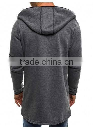 Men's 100% cotton heavyweight longline hoodies