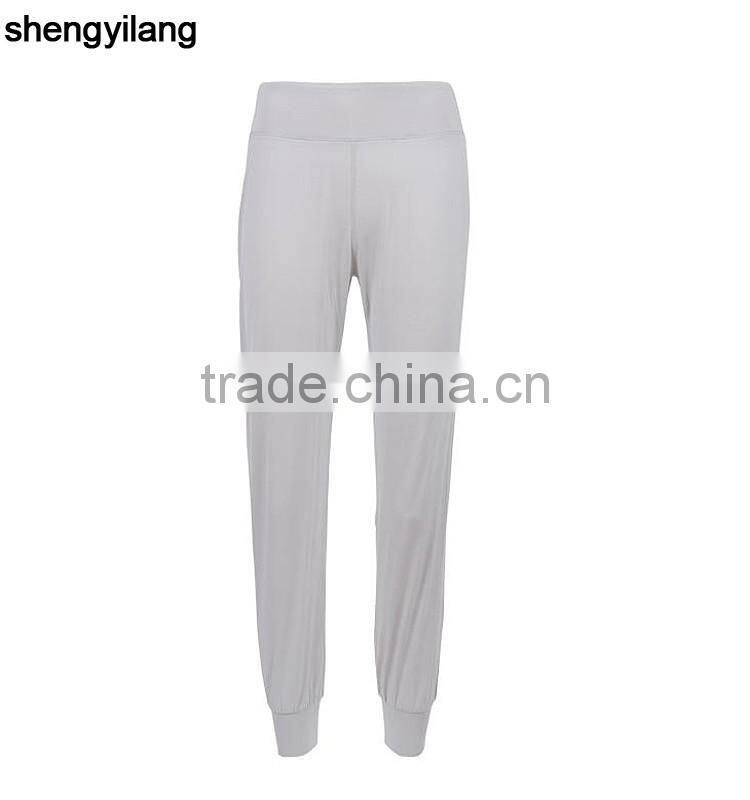 2016 high quality OEM/ODM bamboo product custom sports pants loose yoga pants in guangzhou
