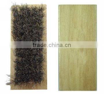 Square wooden handle shoe brush