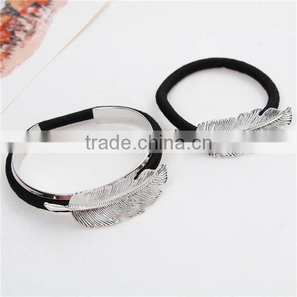 Copper Ties Leaf Silver Tone Hair Accessories For Women