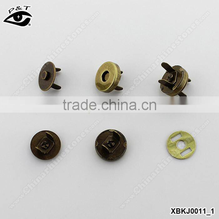 Hot sale magnet button for handbag metal magnet button for purse