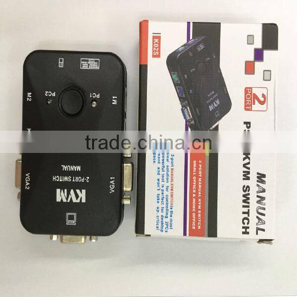 2017 New PS/2 200 MHz Plastic 2 Port KVM Switch