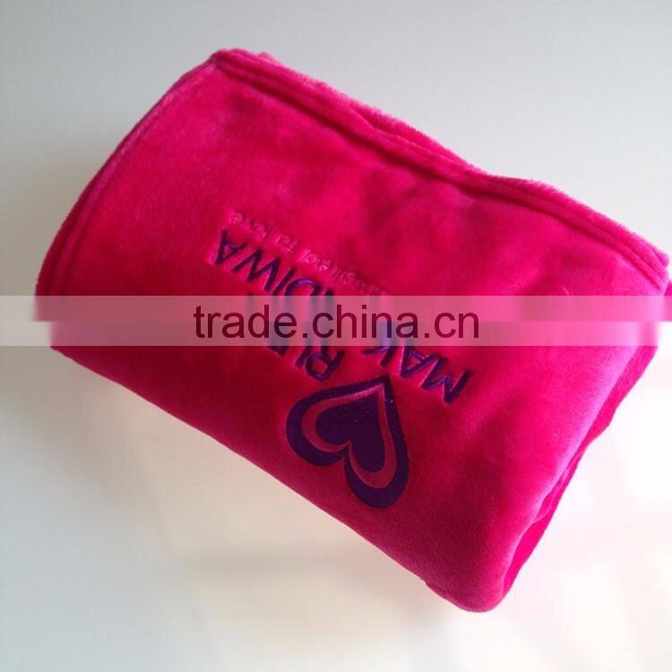 100% polyester blanket custom soft plush travel blanket wholesale