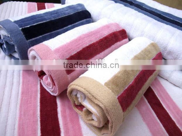 100 per cent cotton striped beach towels