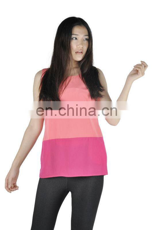 fashion joint chiffon sheer shirts for women