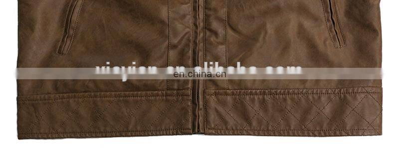 custom men high quality pu leather jacket