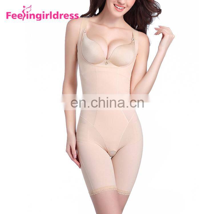 Full Nude Sleeveless Nylon Sexy Fat Women Shapewear Wholesale Body Shaper