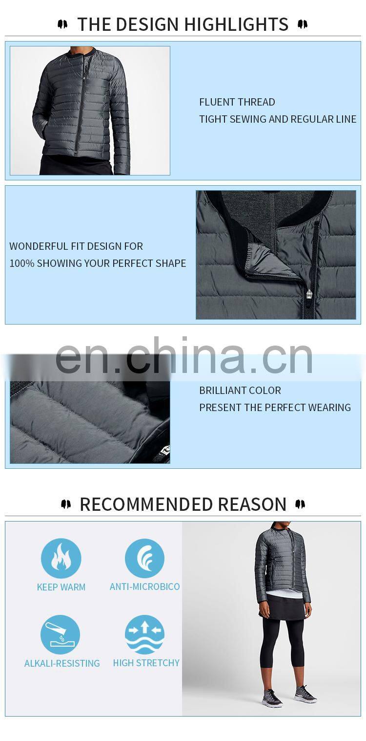 100% polyester lightweight waterproof wholesale blank varsity fashion nylon jackets women