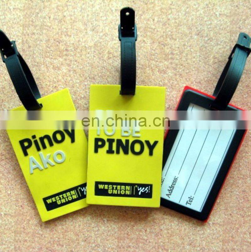The ellipse soft pvc luggage tag/plastic luggage tag