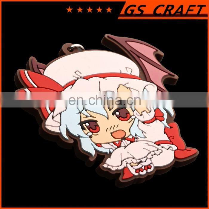 Best selling rubber key chain custom soft pvc cartoon keychain