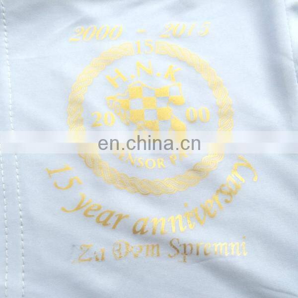 Manufacturer custom design plastic heat transfer sticker label for garment