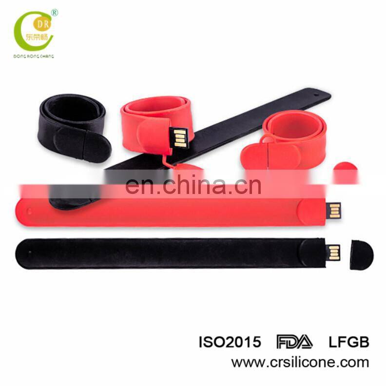 Waterproof Custom Promotion Gift Colorful Silicon Wristband/ Bracelet Usb Flash Drive
