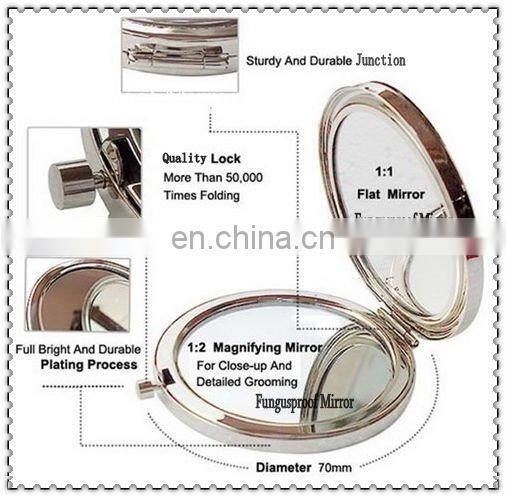 Thanksgiving day gift stainless steel pocket mirror CD-MZ179