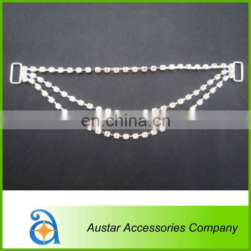 diamante bikini connector with Crystal AB stone & gold base for swimwear