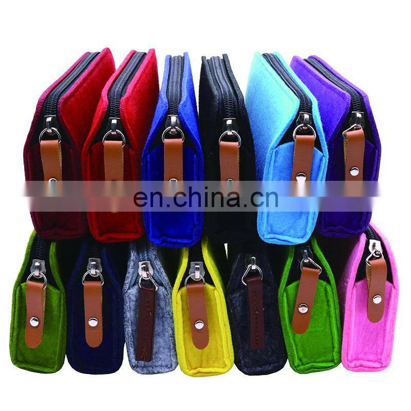 promotional standing pouch roll up bag felt pen organizer