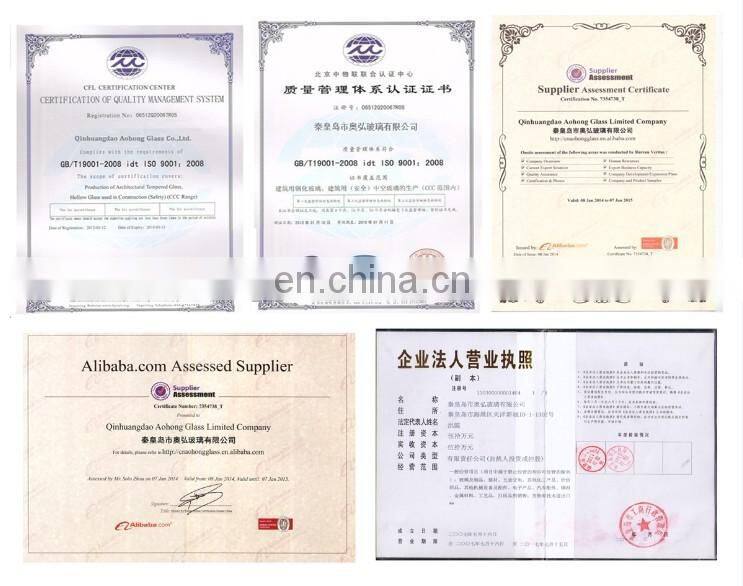 6mm Tempered Blue Tinted Glass for Building Material