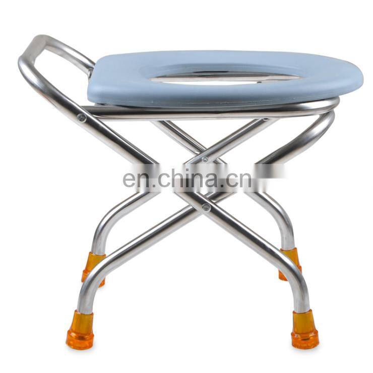Simple and lightweight stainless steel toilet chair ultra high load-bearing disabled toilet Commode Chair
