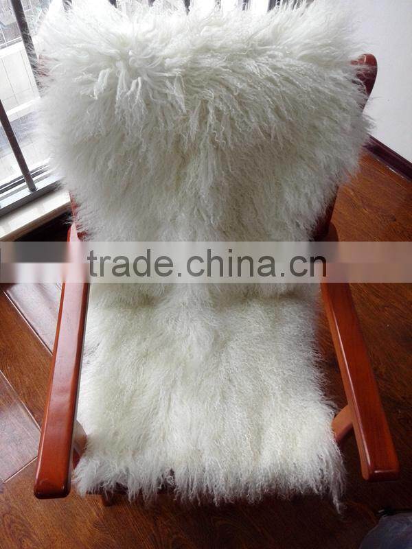 TOP QUALITY CURLY FUR TIBETAN LAMB SKIN RUG