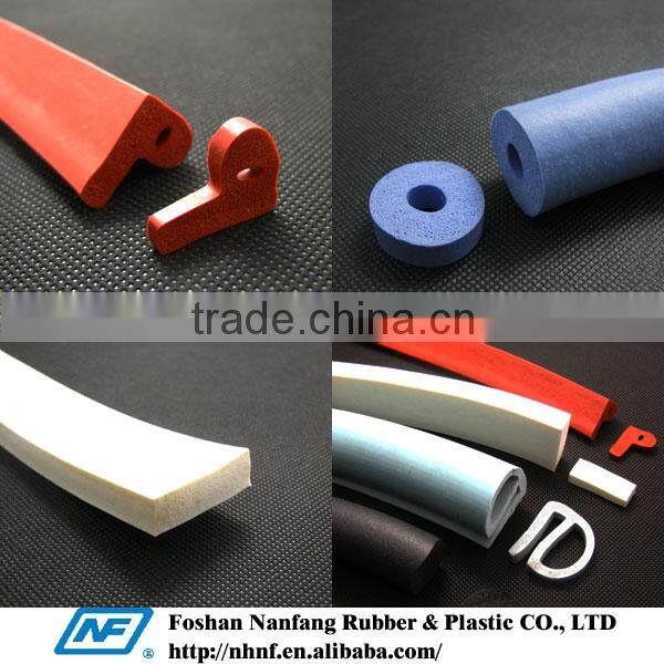 P shape red silicone foam tubes for door&windows