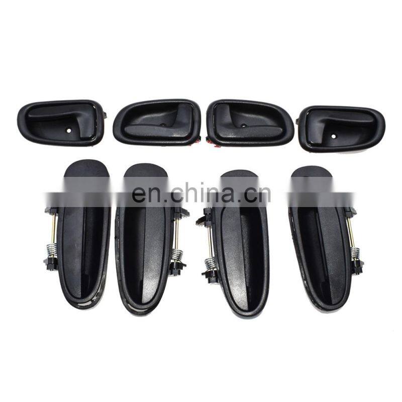 Free Shipping!New Door Handle Black Outside Black Inside Kit Set of 8 For Toyota Corolla