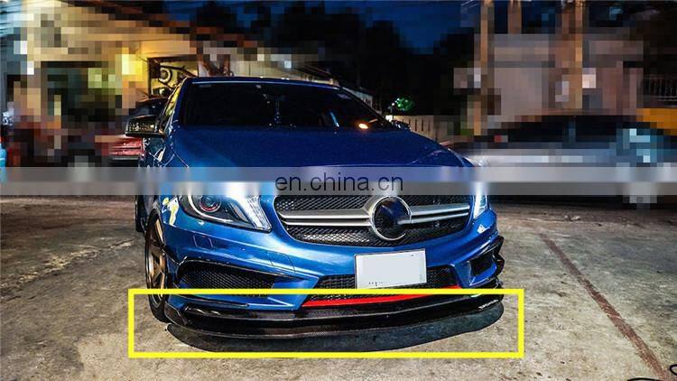 A CLASS W176 R style carbon finber front skirt fit for A250 A260 to A45 carbon front spoiler with big and small lip