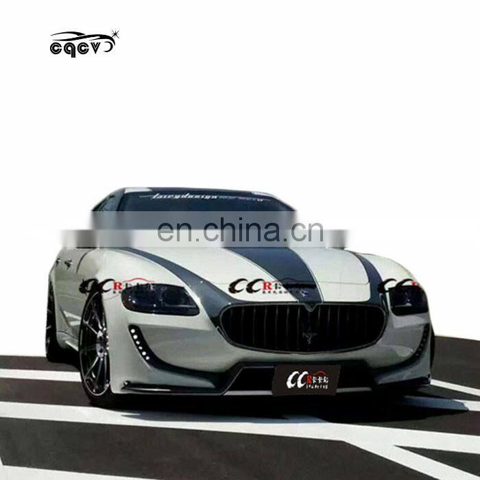 Beautiful carbon fiber LP style body kit for Maserati Quattroporte 2013-2015 front spoiler rear spoiler and side skirts