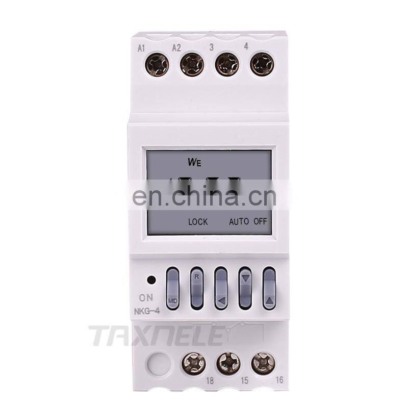 NKG-4 Din Rail Timer Switch School Bell Controller Digital Weekly Programmable , Timer Switch 220V digital Auto Bell controller
