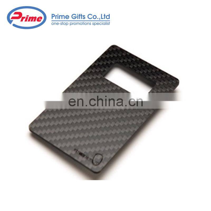 Custom Carbon Fiber Bottle Opener Credit Card Shaped
