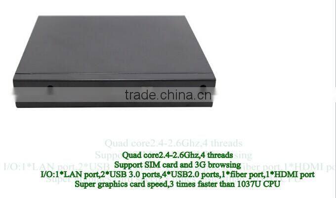 Embedded win 8 mini computer Baytrail J2900 thin client CPU quad core 2.4G with USB3.0
