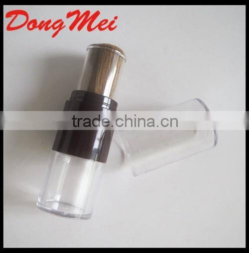 empty loose powder container jar brush,cosmetic pump brush ,refillable body powder brush