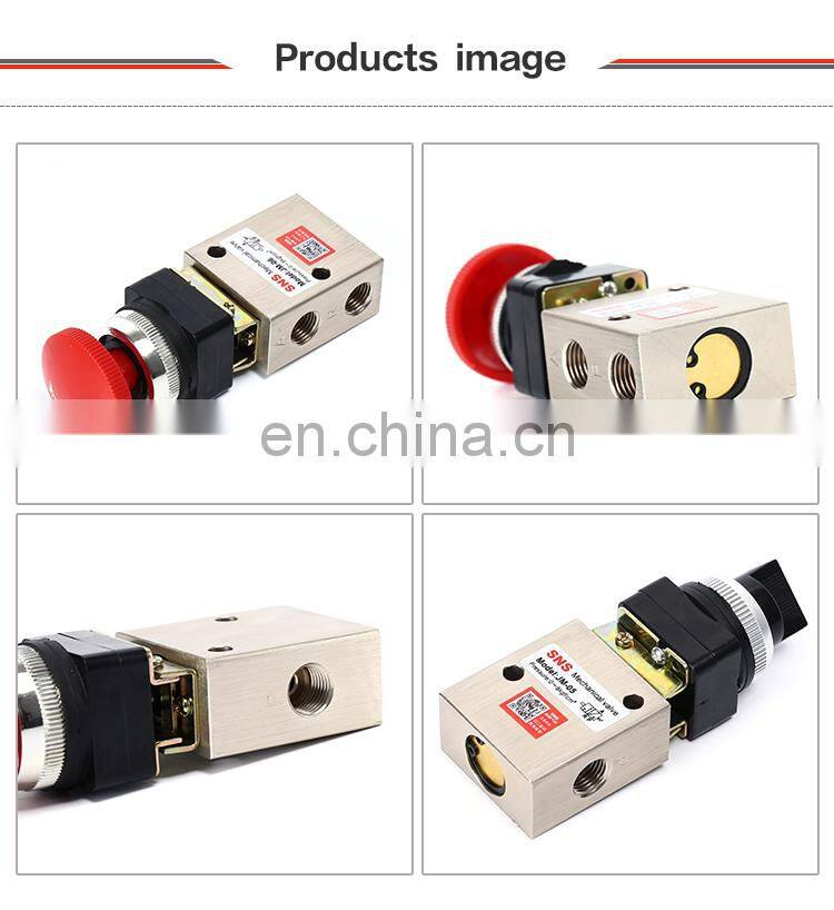 SNS Brand JM Series 3/2 manual directional control valve, mechanical control valve, pneumatic air control valve