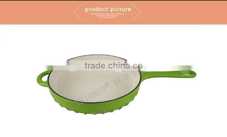 Lightening green cast iron white enamel dish pan