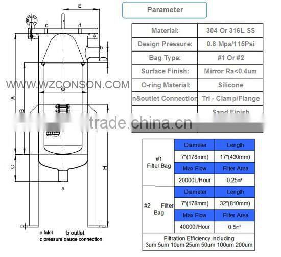 Stainless steel filter housing manufacturer