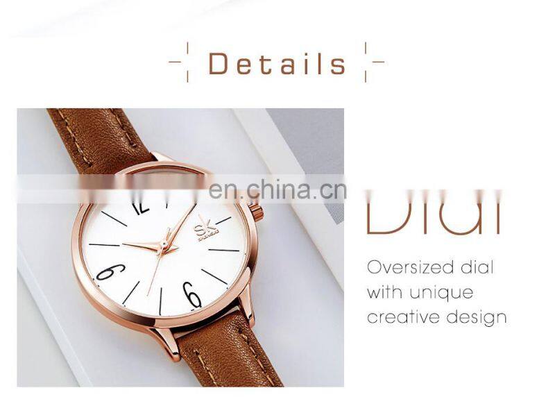 SHENGKE New Fashion Simple Style Temperature Noble Blue Women Watch Men Women Quartz Wristwatches Dropshipping
