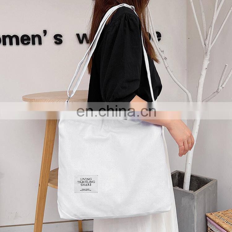 Casual Large Size 12OZ Canvas Shoulder Bag Crossbody Bag Canvas Tote Bag For Women