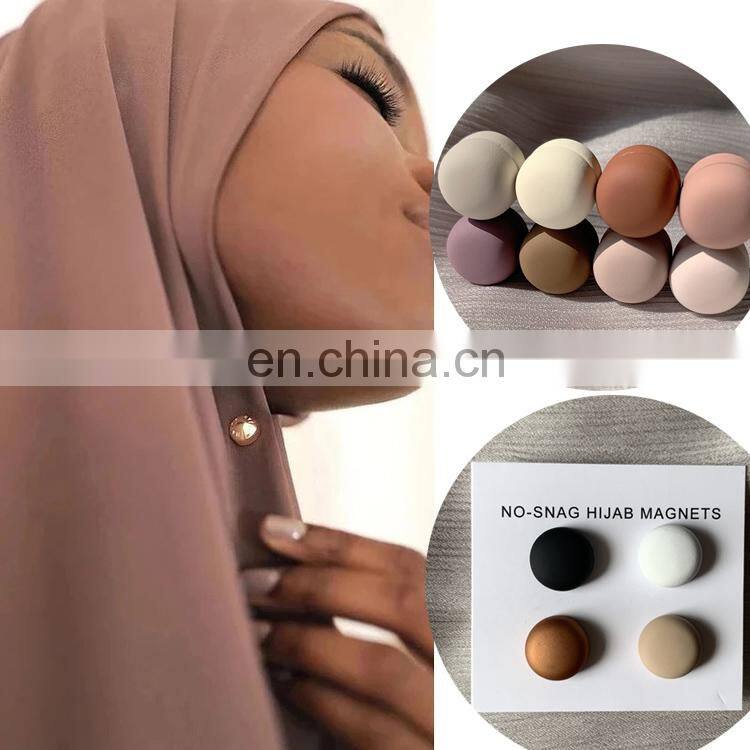 Wholesale Cheap 29 Colors NO SNAG Hijab Magnets Gold Silver Magnetic Brooch Magnet Hijab Muslim Accessories Clip Scarf Pins