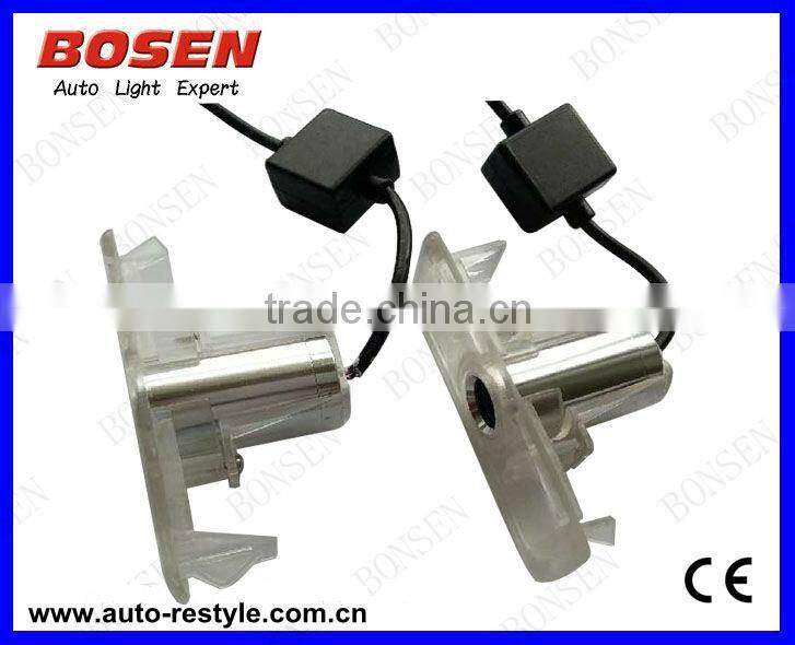new led car logo door light ghost shadow light non- drilling