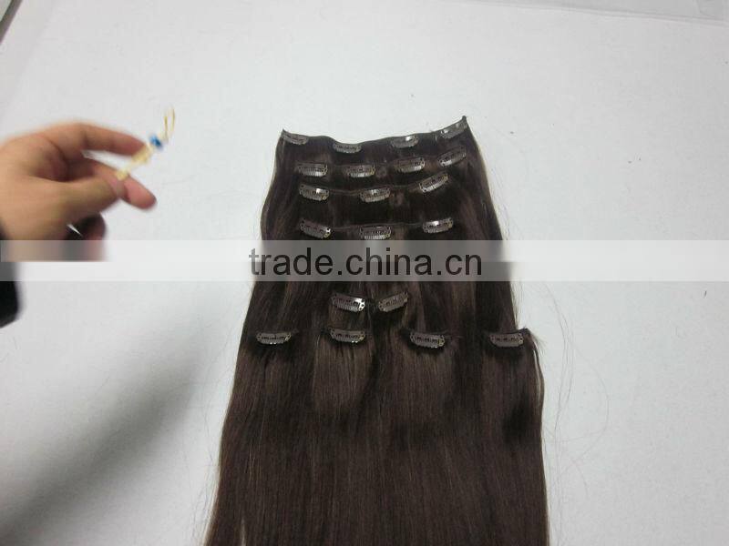 2015 new arrival factory price Mongolian 100% remy human clip in hair
