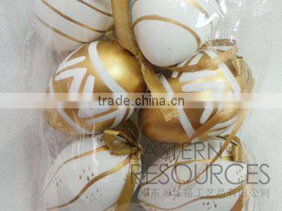 Golden Easter Plastic Egg Set for Decoration